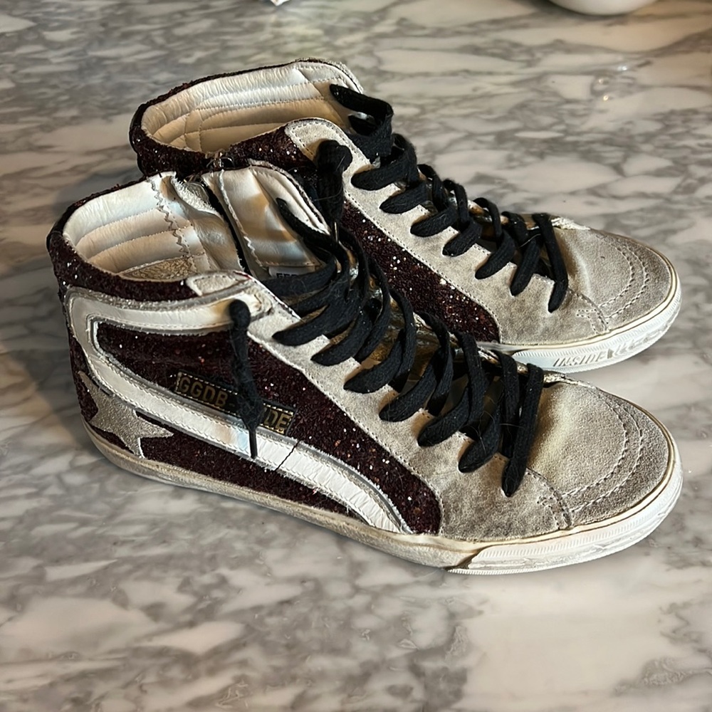 Golden Goose glitter hi star high tops